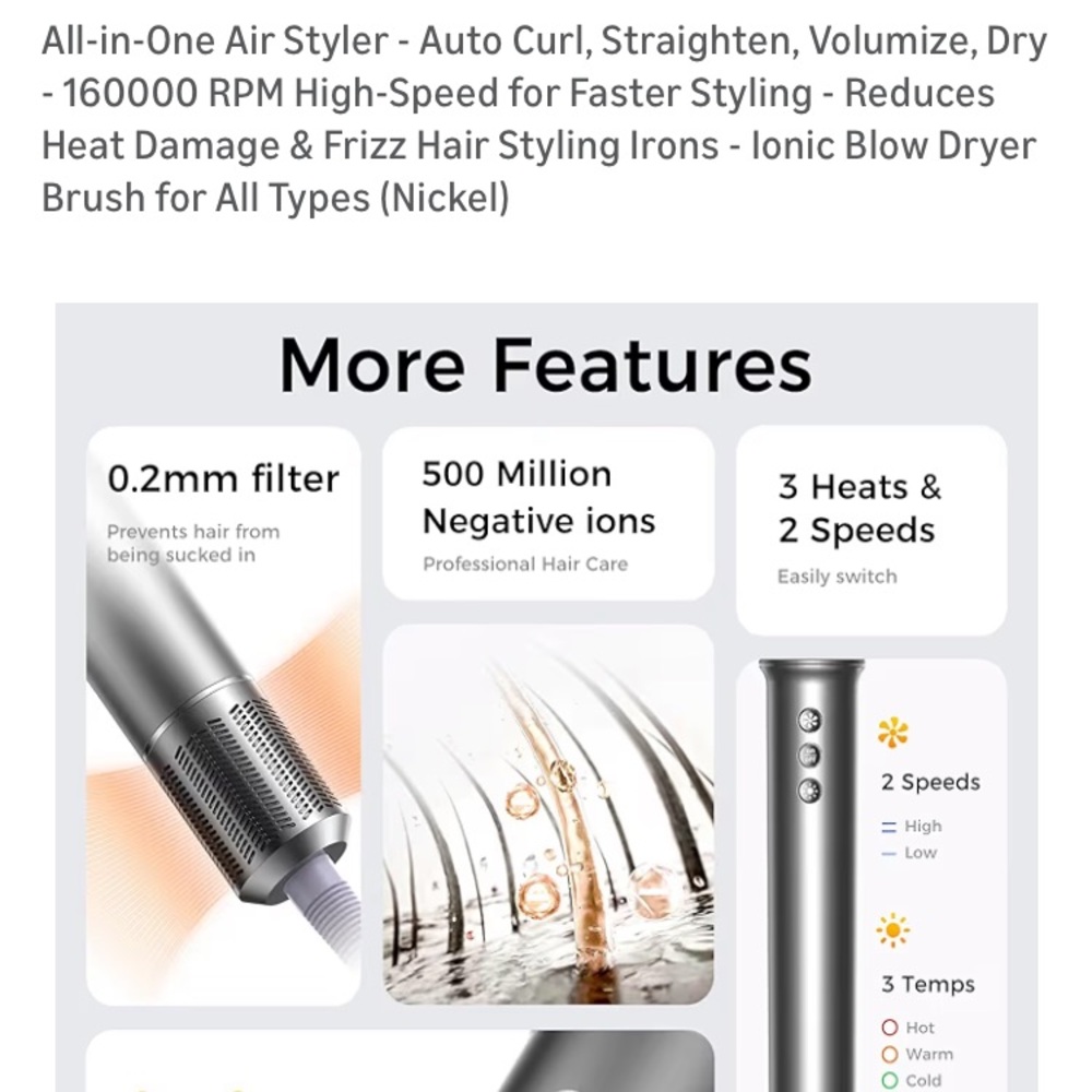 Multifunctional Black and Gray Hair Dryer - Picture 14 of 15